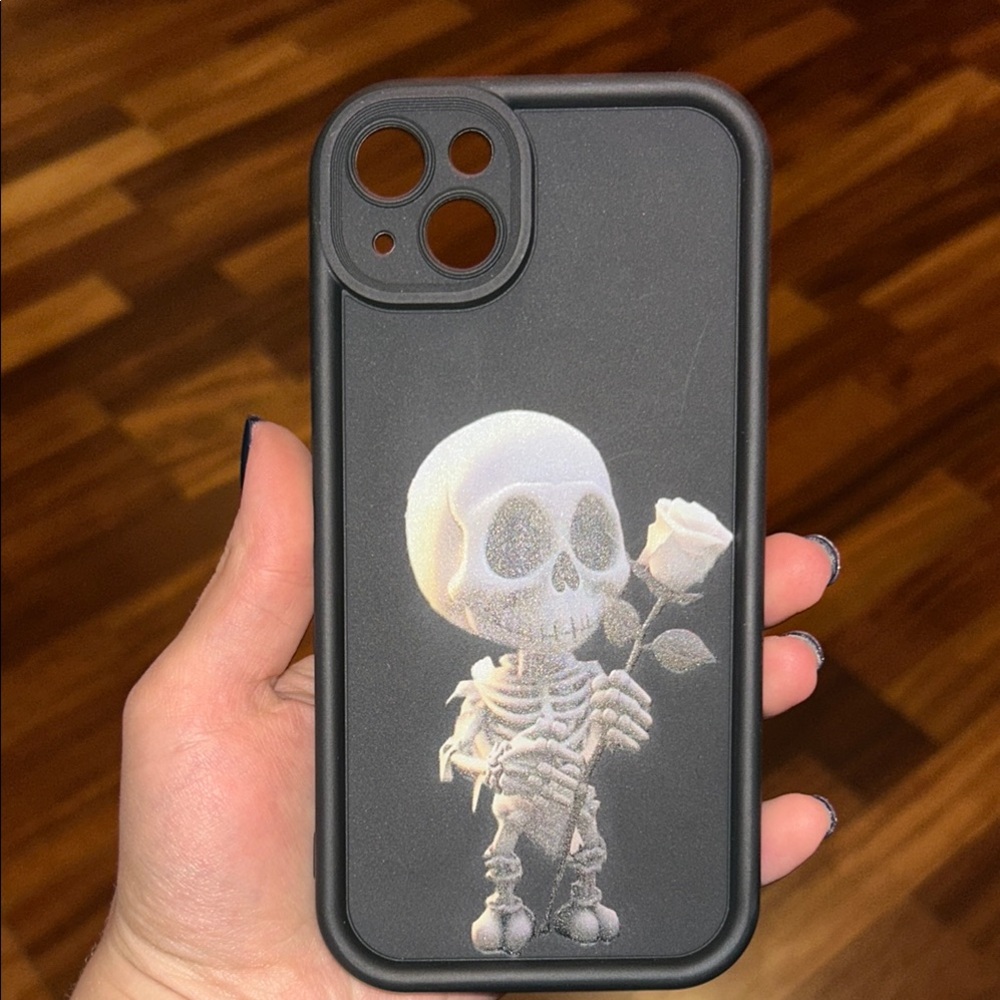 Skeleton Design Black Phone Case